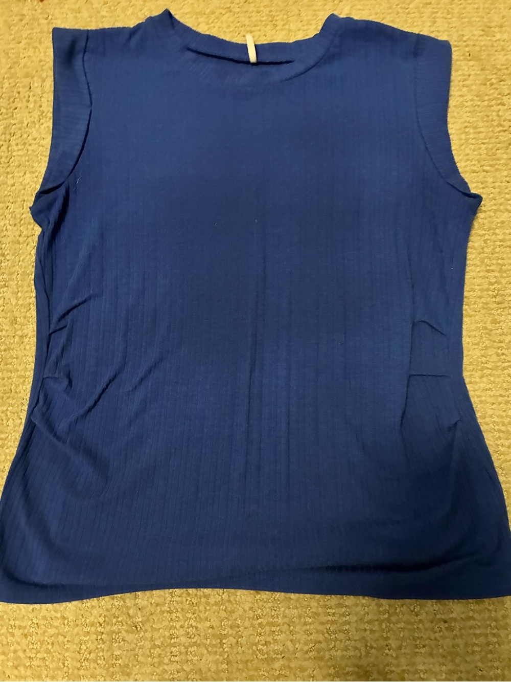 Women’s Sleeveless Ribbed Tank Top - Navy Blue